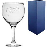 Uniqueful Personalised Gin Balloon Glass 70th Birthday Friend in Clear