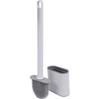 Harbour Housewares Wall-Mounted Toilet Brush & Holder Set in White