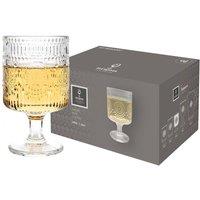 Argon Tableware Amore Ribbed Wine Glasses - 270ml - Pack of 24 in Clear