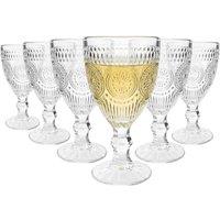 Argon Tableware Amore Ribbed Wine Glasses - 310ml - Pack of 6 in Clear