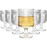 Argon Tableware Amore Ribbed Wine Glasses - 270ml - Pack of 6 in Clear