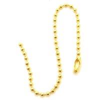 Neel Blue 10cm long Tag Chain, Metal Bead Chain Extender in Gold
