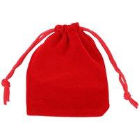 Neel Blue 50pcs Velvet Bags with Drawstring, 7cm x 9cm in Red | Size: 7 cm x 9 cm