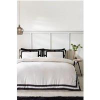 Catherine Lansfield 'So Soft Mono Panel' Duvet Cover Set in Cream | Size: Super King
