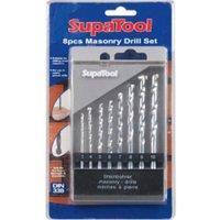 SupaTool Masonry Drill Bit Set (Pack of 8) in Silver