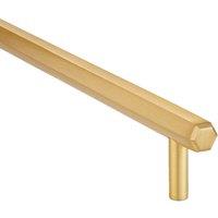 PUSHKA HOME Solid Brass Slim Hexagonal Cabinet Bar Handle 384m - Gold