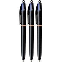 Bic 4 Colours Pro Ballpoint Pen 1.0mm - Single Pen 3 Packs