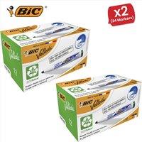 Bic VELLEDA MARKER 1701 GREEN - 2 Packs