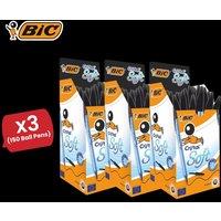 Bic CRISTAL SOFTBALL POINT BLACK - 3 Packs