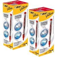Bic Velleda Liquid Ink Dry Wipe Pocket Markers Red - 2 Packs