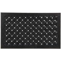 Esselle Reddish Rubber Lattice Mat in Black | Size: 45 cm x 75 cm