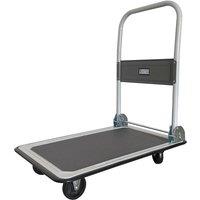 House of Home Heavy Duty Platform Hand Trolley 150kg Folding Steel Cart in Grey