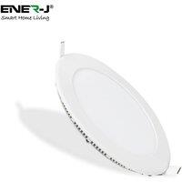 ENER-J 18W Recessed Round LED Mini Panel 220mm 4000K White
