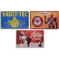 Fallout Set of 3 Tin Signs