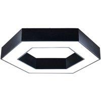 ENER-J Hollow Hexagon Pendant Lights D600*100*60mm 25W 6500K 45lm/W Black Color, Installation way:Ceiling & Hanging