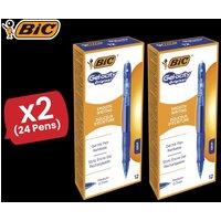 Bic Gelocity Clic Box 12 Blue (Original) - 2 Packs