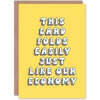 Artery8 Greeting Card Folds Easily Funny Retro Birthday in Yellow