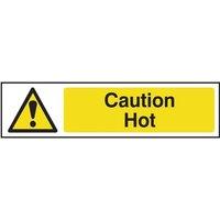 Scan Caution Hot - Pvc Sign 200 X 50mm