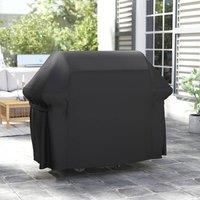 Costway Grill Cover Heavy Duty Waterproof BBQ Cover with Dual Handles in Black