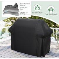 Costway Grill Cover Heavy Duty Waterproof BBQ Cover with Dual Handles in Black
