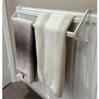 Havendro Twin Pack 2 Bar Radiator Airer Towel Drying Rack in White | Size: 110 cm x 15 cm