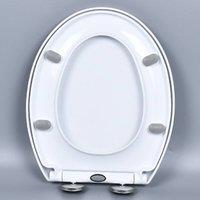 Ventryn Soft Close White Oval Toilet Seat Heavy Duty Bathroom Fixture