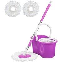 Nordara Purple 360 Spin Mop Bucket Set Microfiber 2 Heads