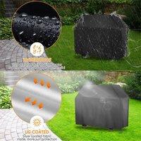 Nordara Heavy Duty BBQ Cover Waterproof Grill Smoker Patio Garden Outdoor in Black