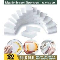 Nordara 120 Pack Melamine Foam Magic Eraser Sponge Cleaner Thick 10x6x2CM in White | Size: 10 x 6 x 2 cm