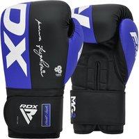 RDX SPORTS Men's RDX F4 Boxing Sparring Gloves Hook & Loop in Blue | Size: 14oz