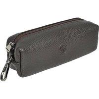 House of Leather Men's Leather Key Ring Case Large Holder Style Pouch Lahti in Brown
