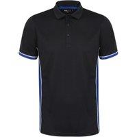 Finden & Hales Men's TopCool Short Sleeve Contrast Polo Shirt in Mid Navy | Size: 2XL