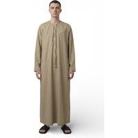 Infinity Leather Men's Eid Moroccan Jubba Robe Djellaba Ramadan Eid Thobe - HM11 in Beige | Size: 60L