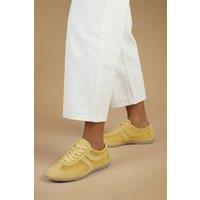 Oasis Women's Lucy Mesh Lace Up Trainers in Yellow | Size: 6