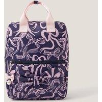 Monsoon Women's Bow Print School Backpack in Blue