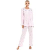 Camille Women's Cuddle Knit Long Sleeve Pyjama Set in Light Pink | Size: 18-20