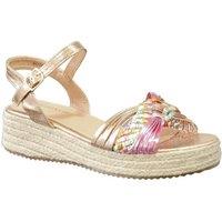 IVACHY Women's Braided Wedge Sandals - Espadrille Platform in Rose Gold | Size: 5