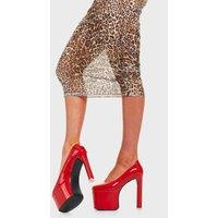 Lamoda Women's 'Baddy' Platform Heels in Red | Size: 7
