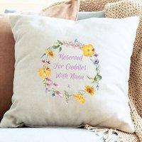 Aye Do Gifts Women's Personalised Flower Circle Cushion | Size: 40 cm x 40 cm