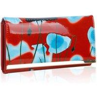 Fontanella Fashion Women's Vivid Poppy PU Leather Purse in Dark Red