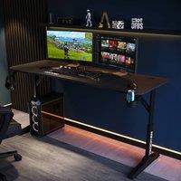X Rocker Cougar XL 160cm Height Adjustable Gaming Desk with Mousepad - Black