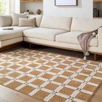 Livabliss La Luna Modern Graphic Living Dining Rug in Brown | Size: 200 cm x 275 cm