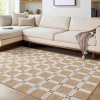 Livabliss La Luna Modern Graphic Living Dining Rug in Tan | Size: 200 cm x 275 cm