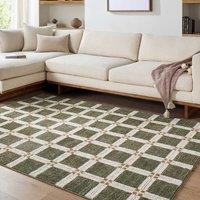 Livabliss La Luna Modern Graphic Living Dining Rug in Green | Size: 200 cm x 275 cm