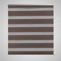 Berkfield Home Zebra Blind 50 x 100 cm Coffee in Brown