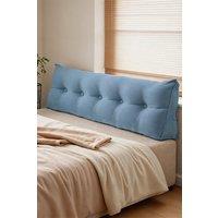 Living and Home Wedge Headboard Pillow with Removable Cover in Blue | Size: Large