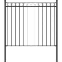 Berkfield Home Garden Fence Steel 1.7x0.8 m Black