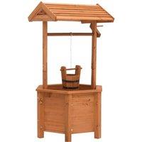 Berkfield Home Garden Wishing Well Planter 40x40x84 cm Firwood in Brown | Size: 40 x 40 x 84 cm