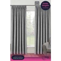 Enhanced Living Velvet, Supersoft, 100% Blackout, Thermal Pair of Curtains with Tape Top in Grey | Size: 229 cm width x 183 cm drop