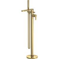 Balterley Freestanding Round Bath Shower Mixer Tap - Brushed Brass in Metallics